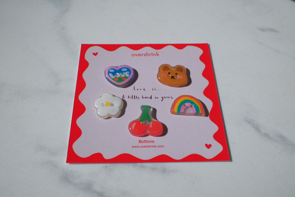 Cheerful Friends Button Set