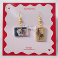 Vintage Stamp Mismatched Earrings – Cat & Botanical