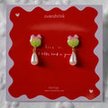 Bow Tennis Ball & Pearl Drop Earrings