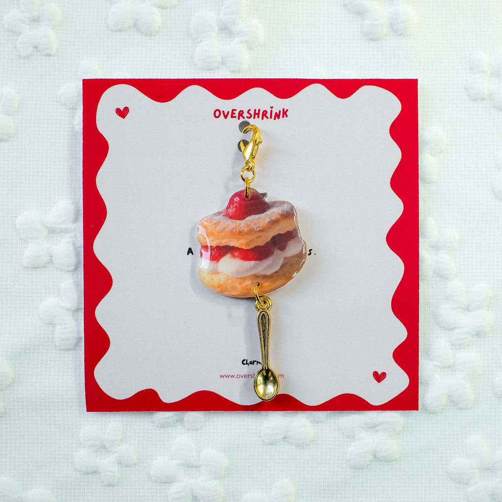 Strawberry Cream Pie & Spoon Charm