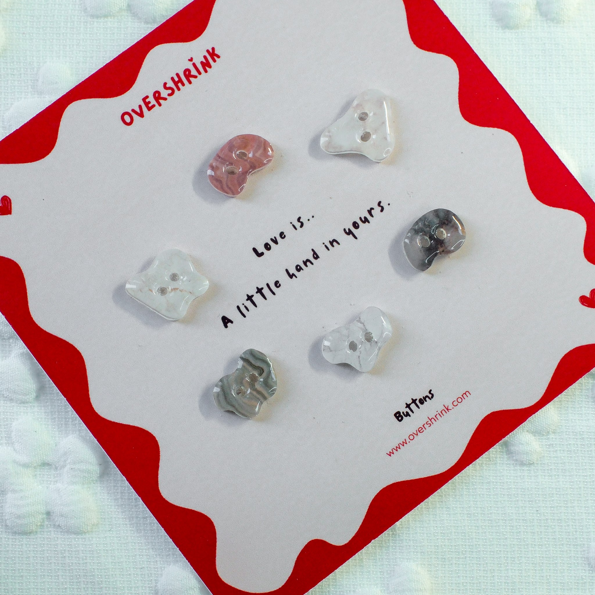 Organic Stone Patterned Button Set
