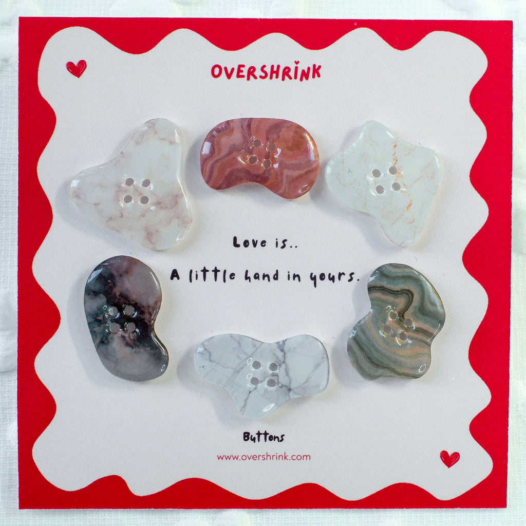 Organic Stone Patterned Button Set