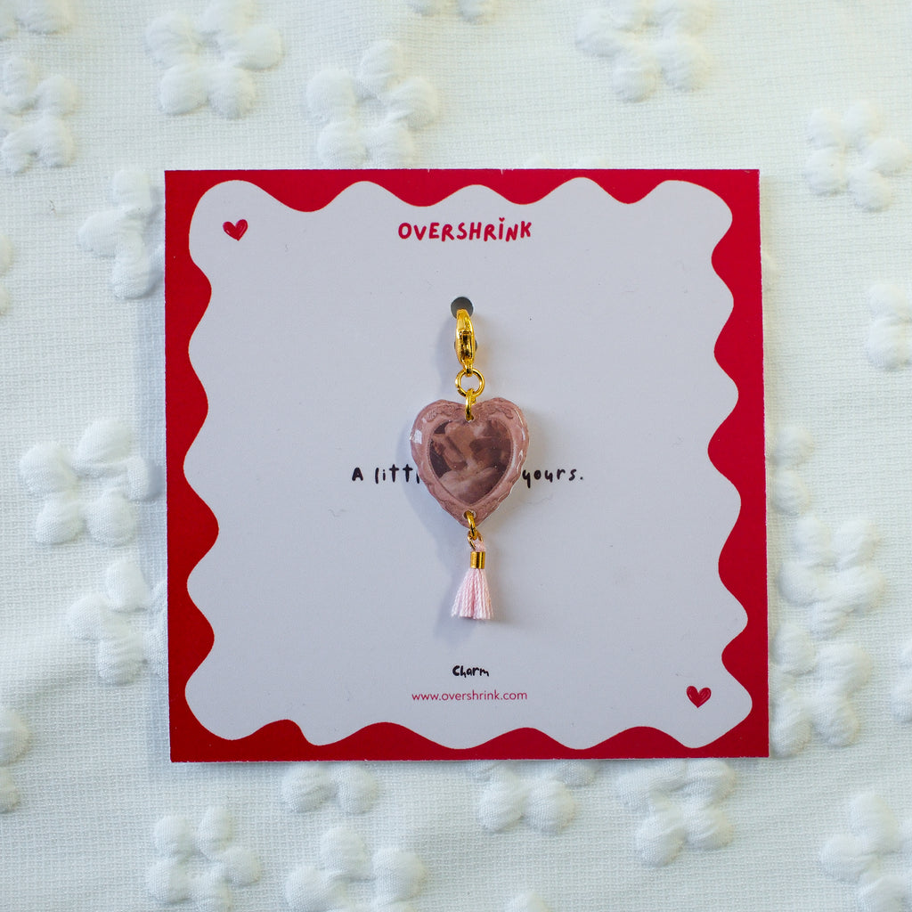 Vintage Heart & Mini Tassel Charm