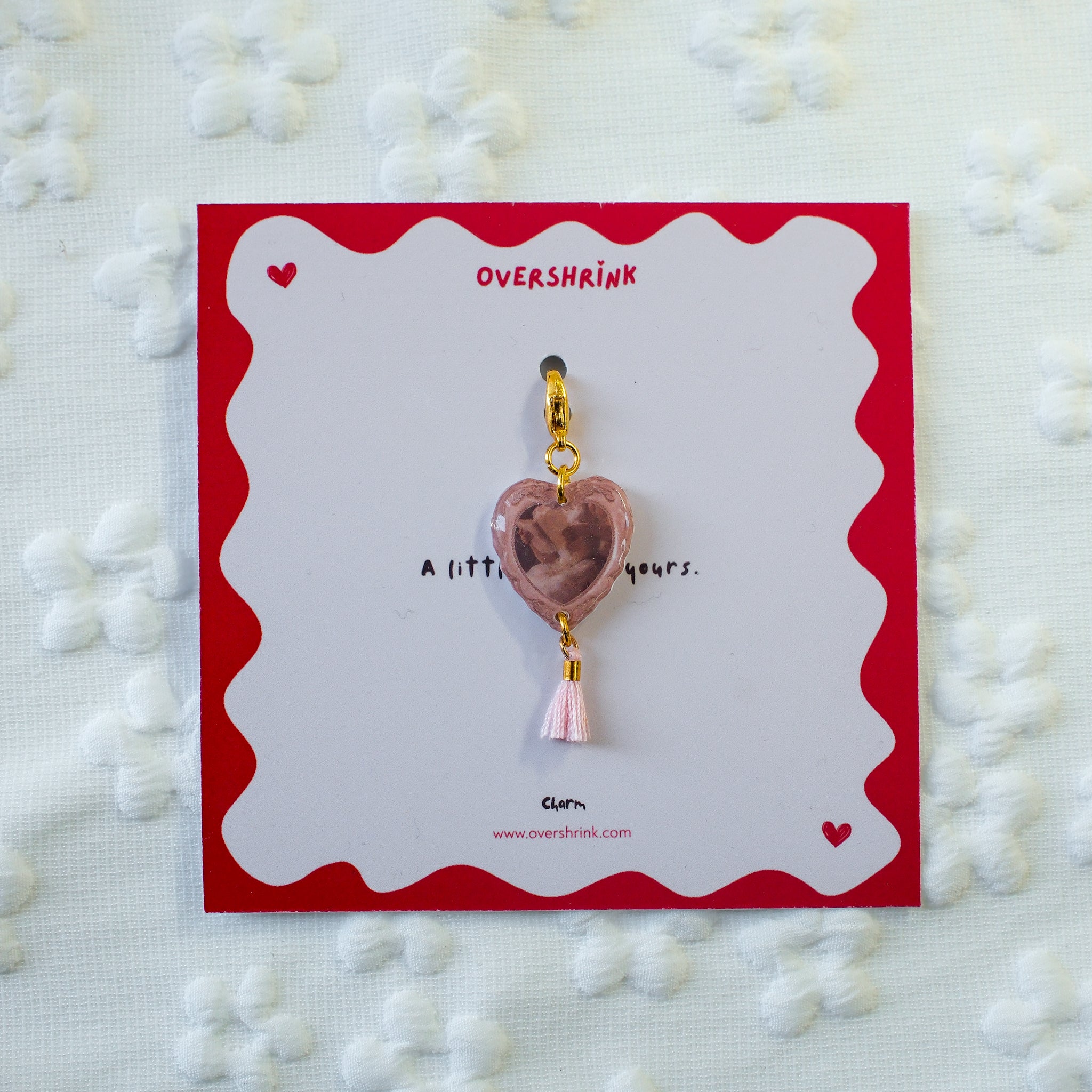 Vintage Heart & Mini Tassel Charm
