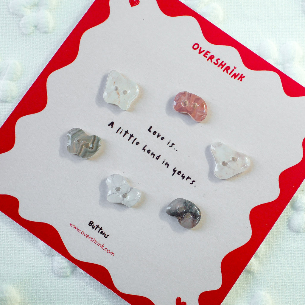 Organic Stone Patterned Button Set