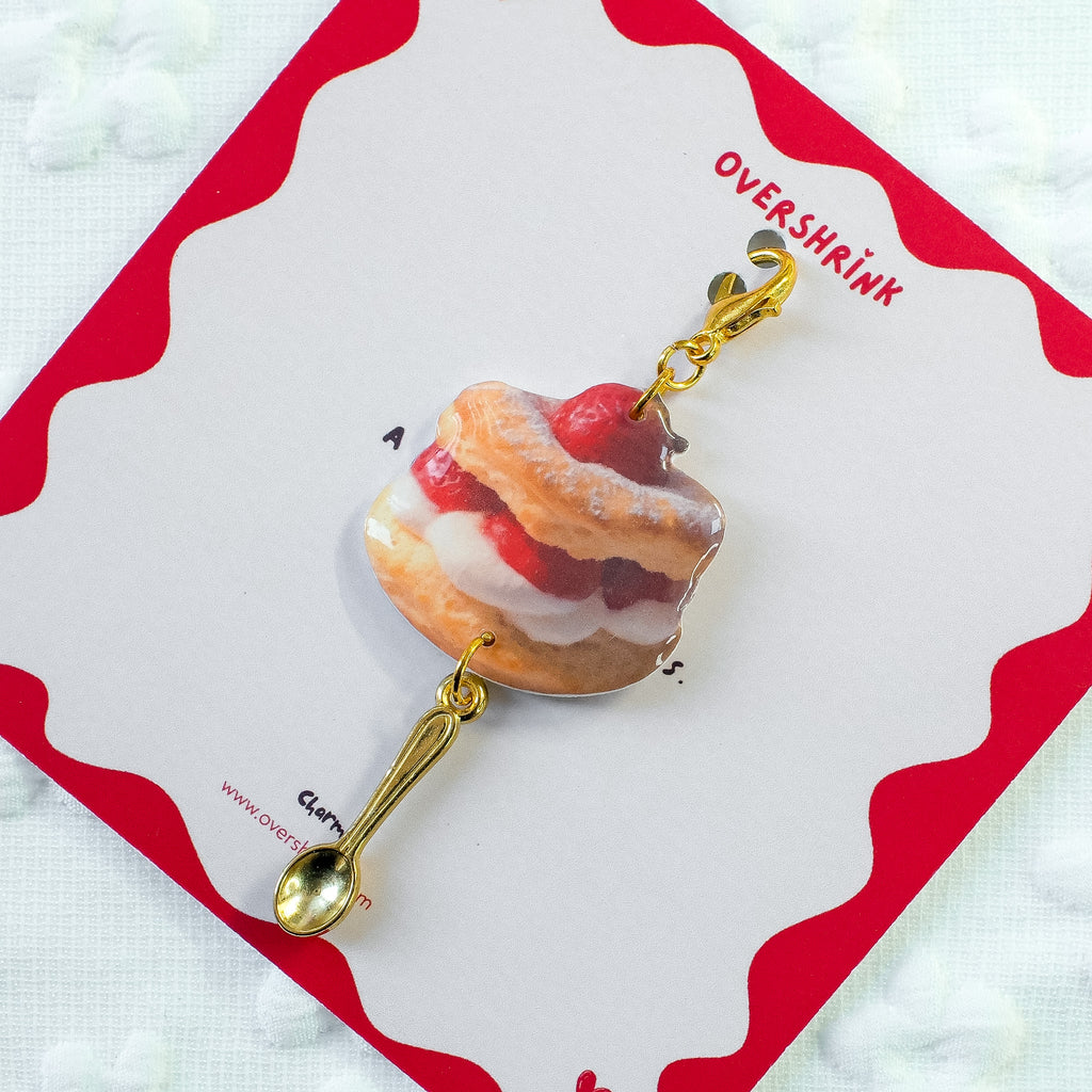 Strawberry Cream Pie & Spoon Charm