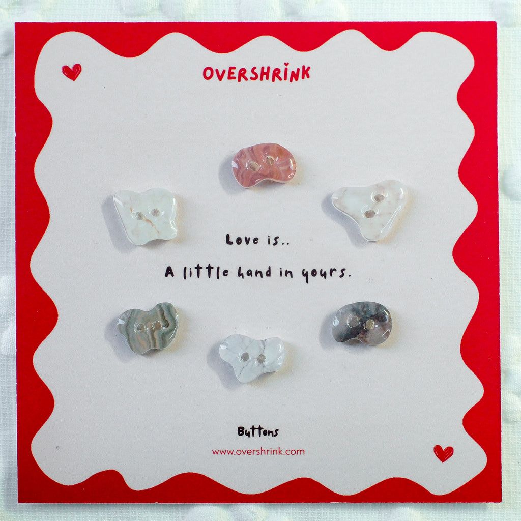 Organic Stone Patterned Button Set
