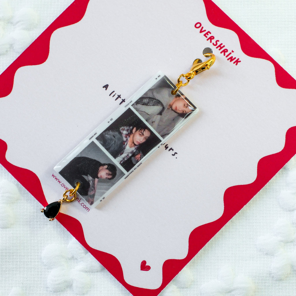 Jungkook Photo Strip & Black Gem Charm