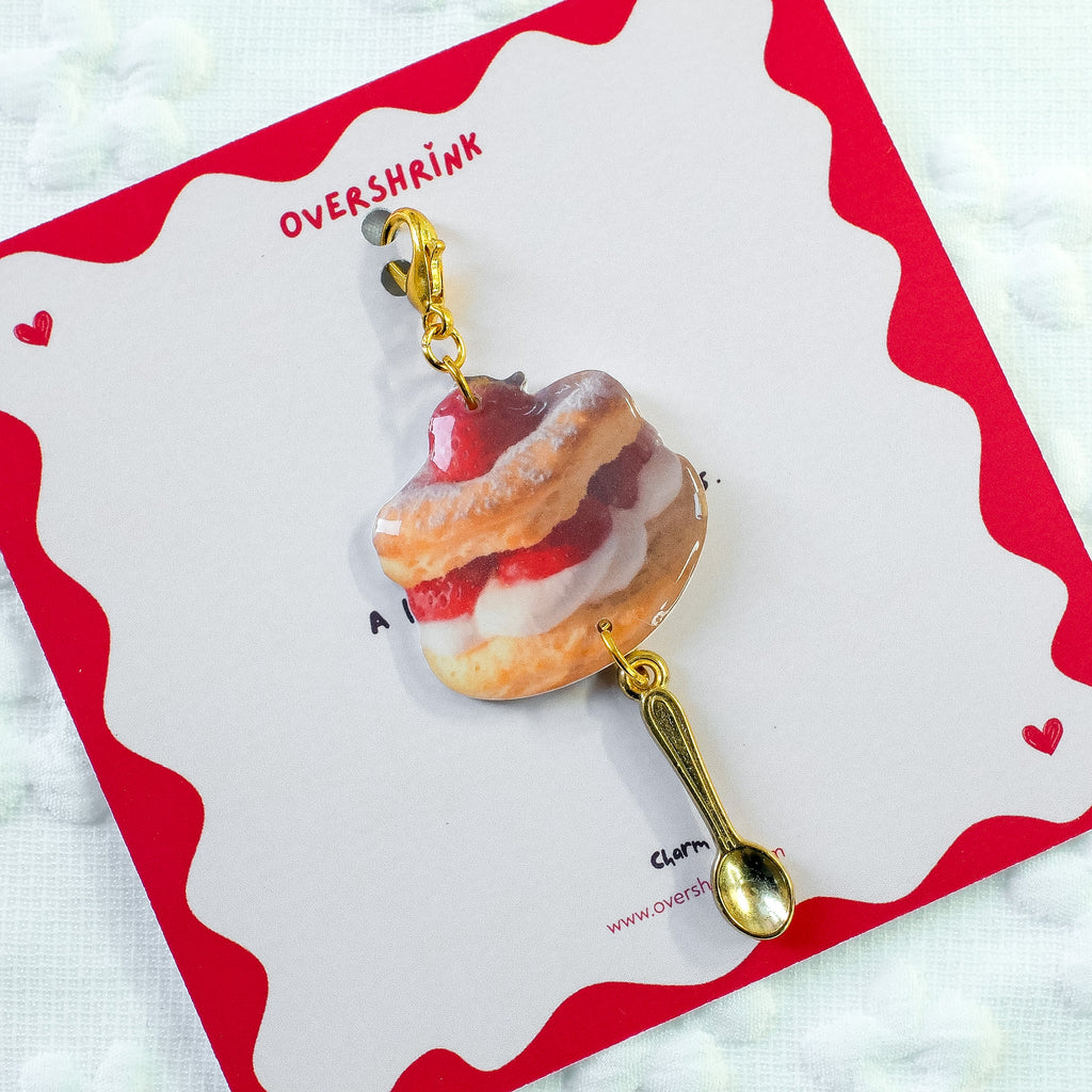 Strawberry Cream Pie & Spoon Charm
