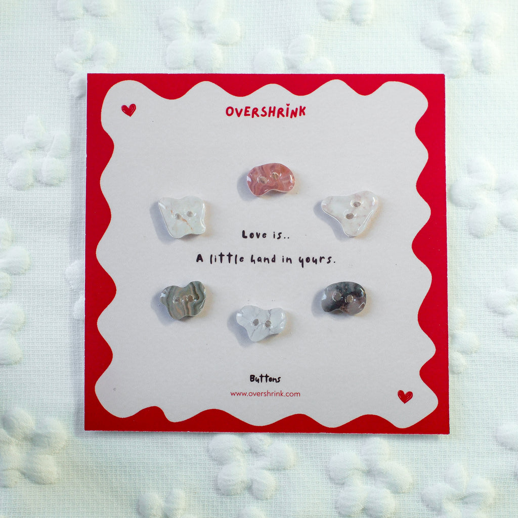Organic Stone Patterned Button Set