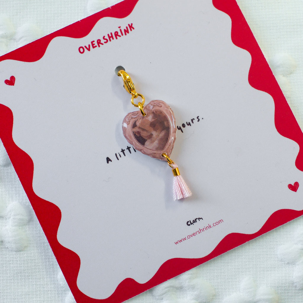 Vintage Heart & Mini Tassel Charm