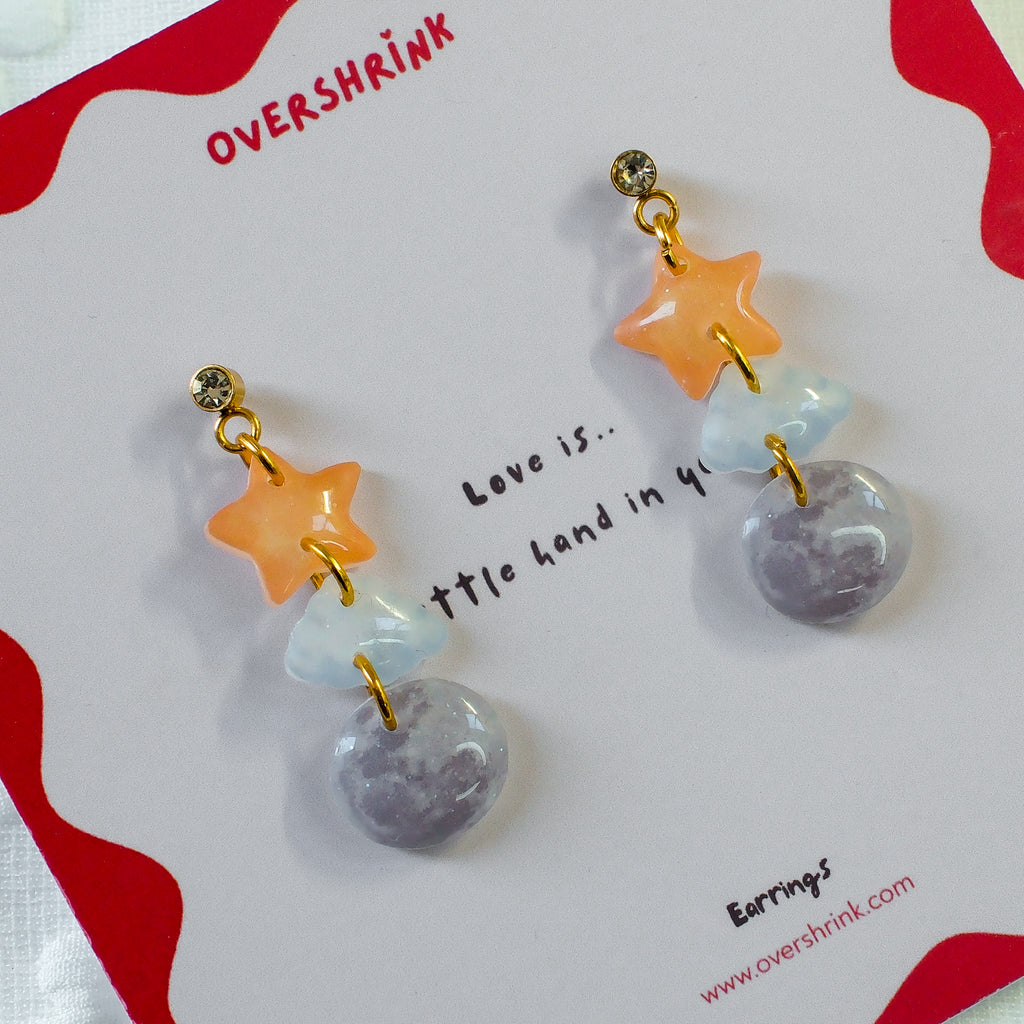 Star, Cloud & Moon Earring Set