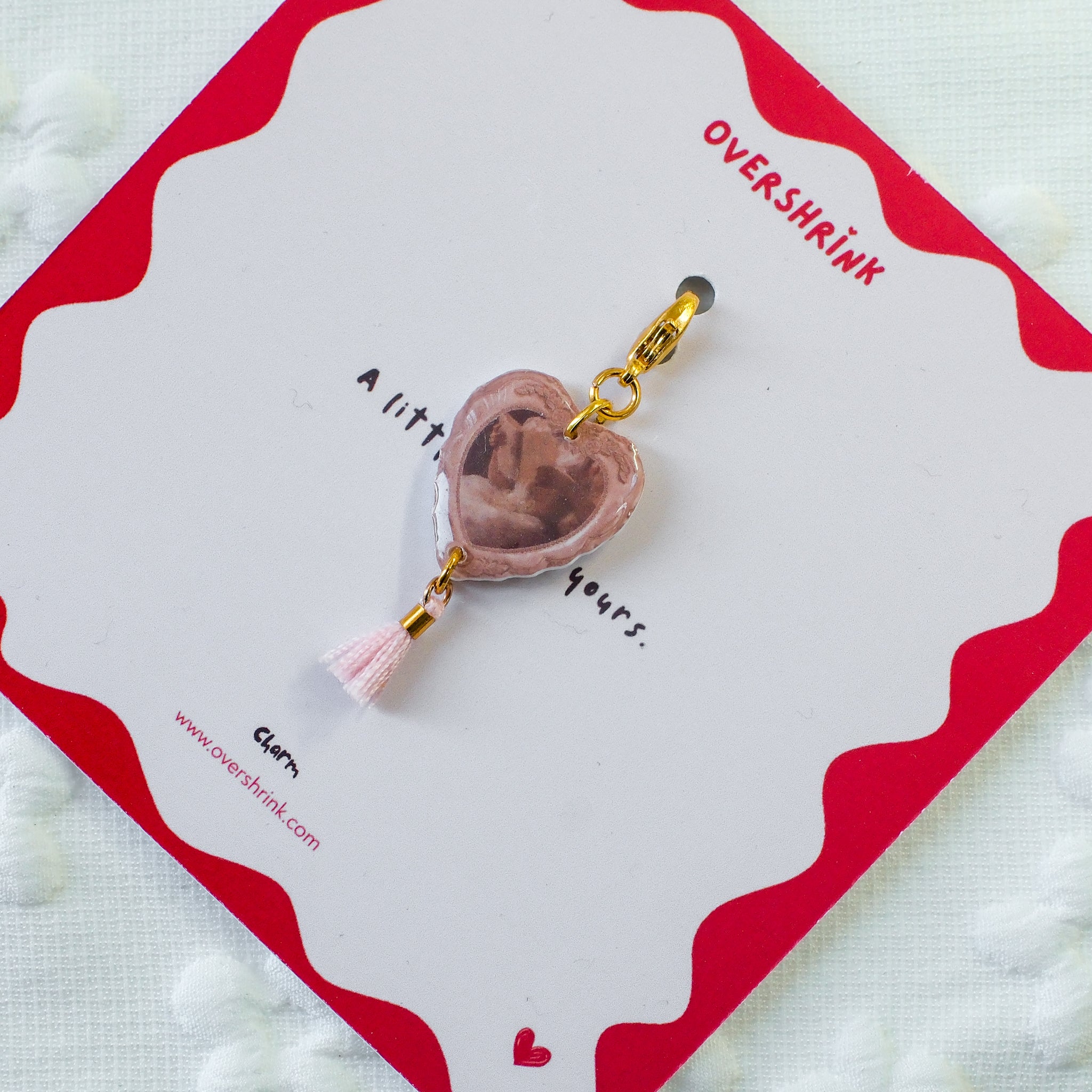 Vintage Heart & Mini Tassel Charm