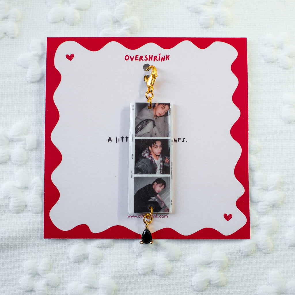 Jungkook Photo Strip & Black Gem Charm