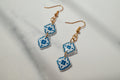 Botanical Blue Drop Earrings