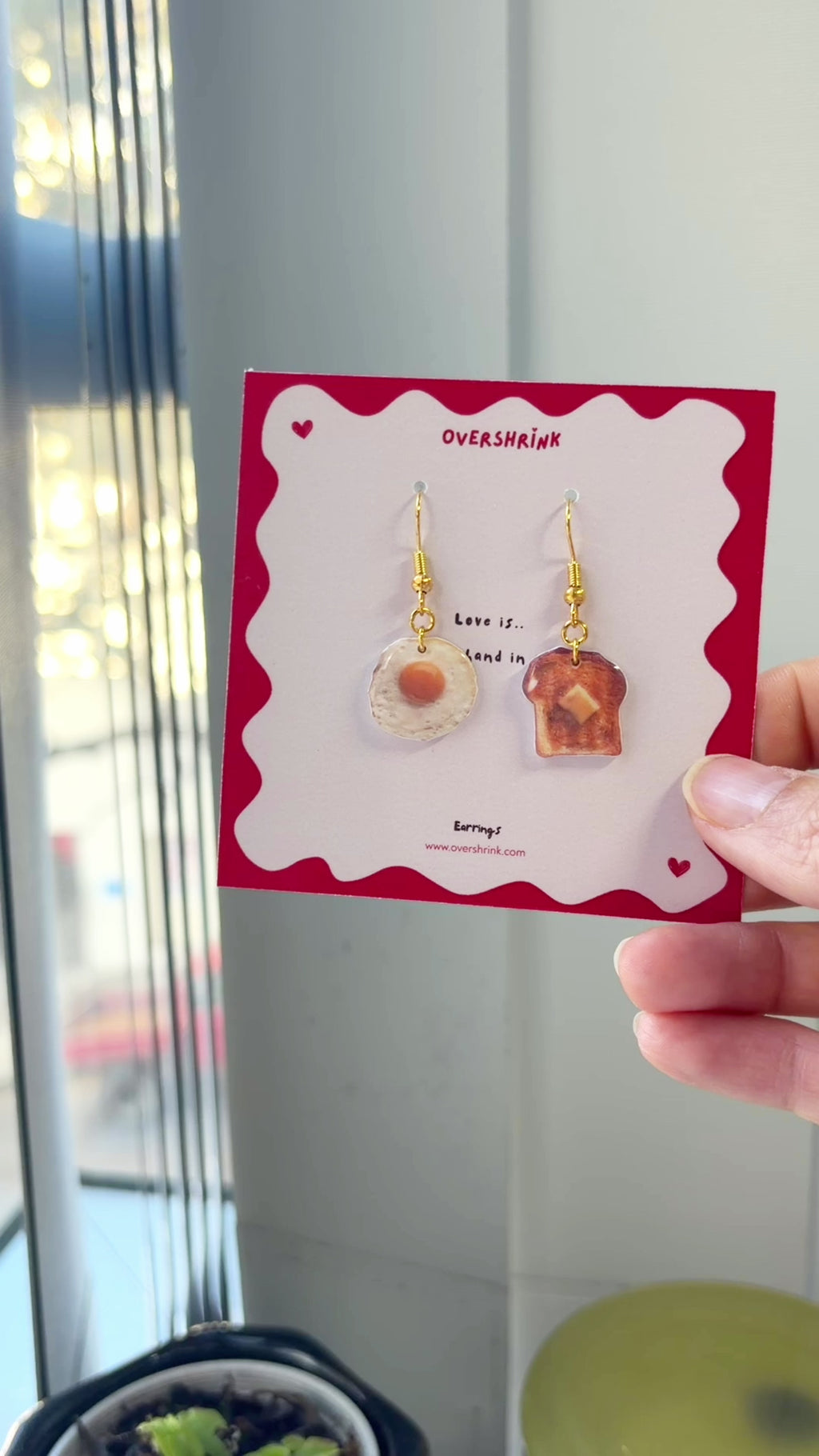 Fried Egg & Buttered Toast Earring Set